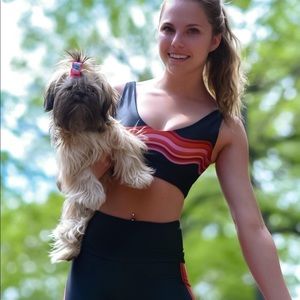 Matching leggings and sports bra set (worn once)